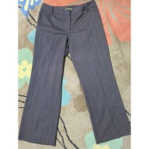 Sigrid Olsen Womens Dress Pants Sz 8P Brown Modernist‎ Stretch Wide Leg Pockets